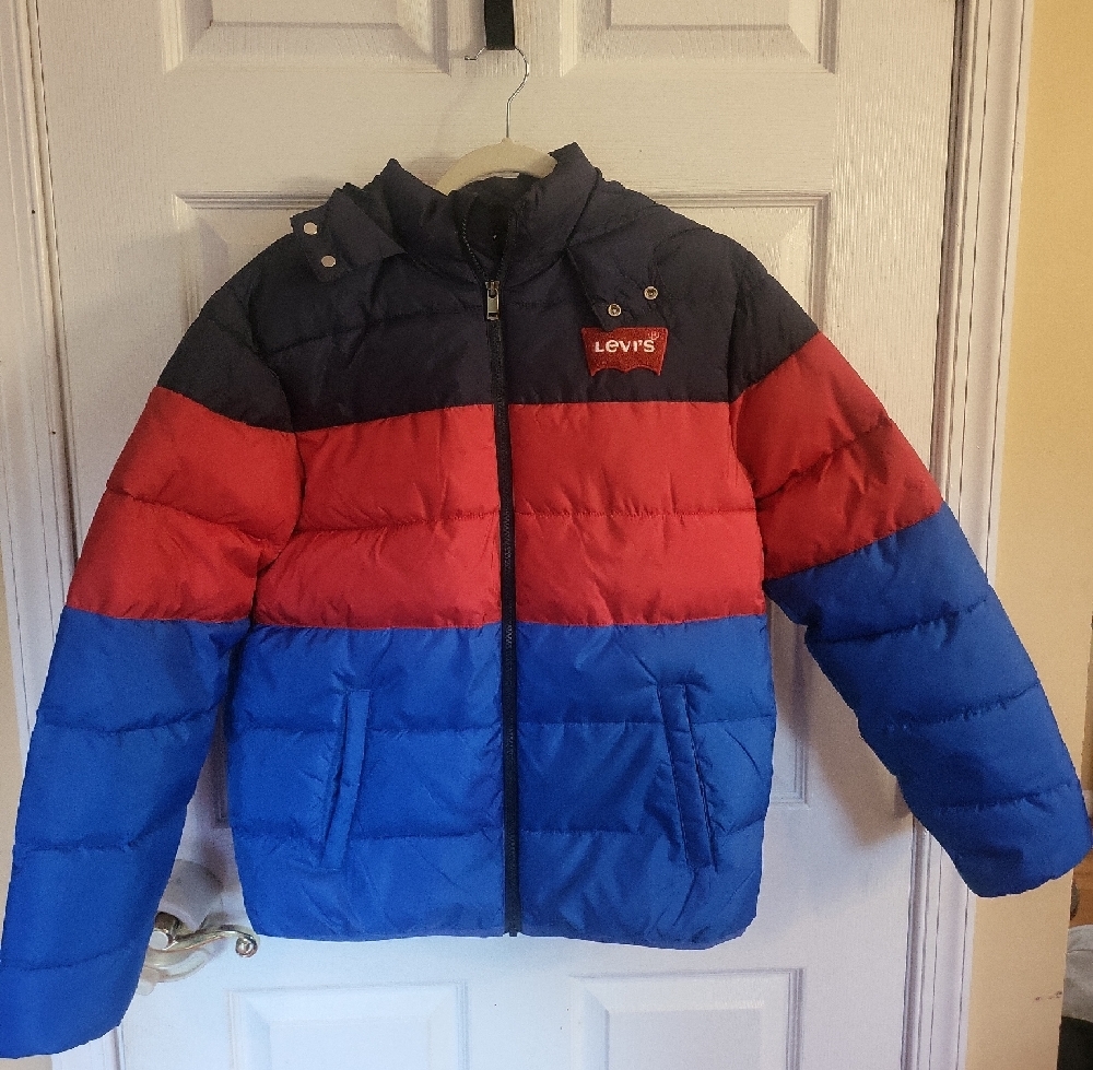 Levi's Kids Red and Blue Puffer Jacket